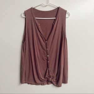 Striped Knotted Tank sz XL✨